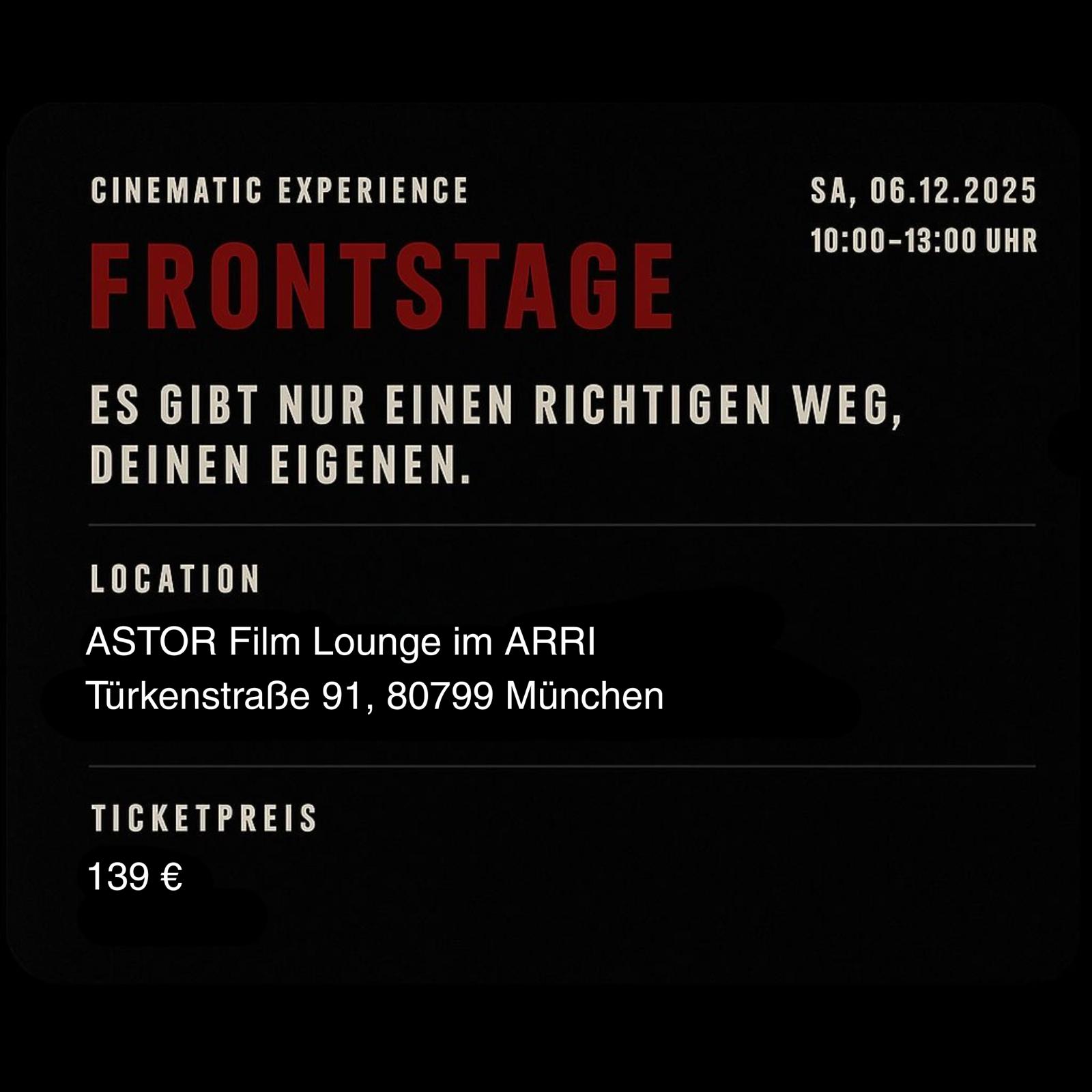 Frontstage Ticket